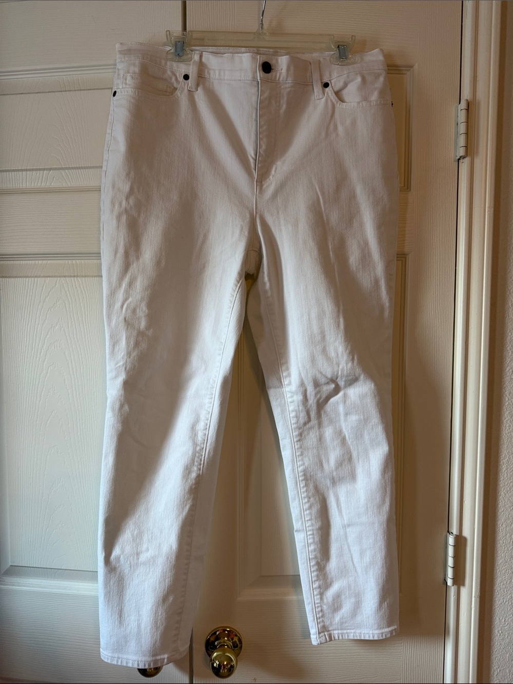 Lands' End White Classic Jeans